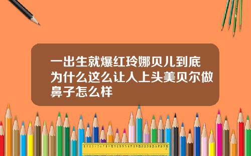 一出生就爆红玲娜贝儿到底为什么这么让人上头美贝尔做鼻子怎么样