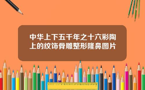 中华上下五千年之十六彩陶上的纹饰骨雕整形隆鼻图片