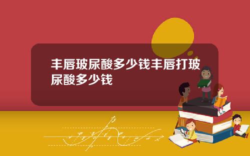 丰唇玻尿酸多少钱丰唇打玻尿酸多少钱