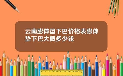 云南膨体垫下巴价格表膨体垫下巴大概多少钱