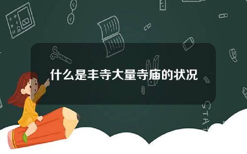 什么是丰寺大量寺庙的状况