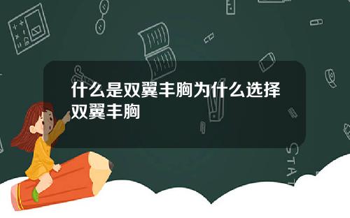 什么是双翼丰胸为什么选择双翼丰胸