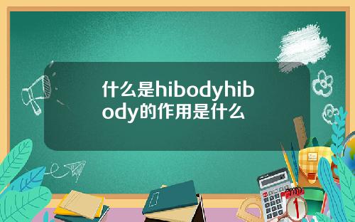 什么是hibodyhibody的作用是什么