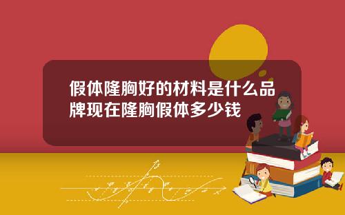 假体隆胸好的材料是什么品牌现在隆胸假体多少钱