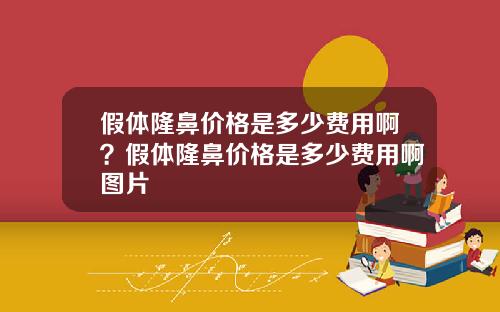 假体隆鼻价格是多少费用啊？假体隆鼻价格是多少费用啊图片
