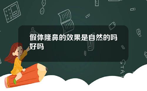 假体隆鼻的效果是自然的吗好吗
