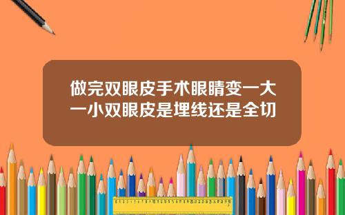 做完双眼皮手术眼睛变一大一小双眼皮是埋线还是全切