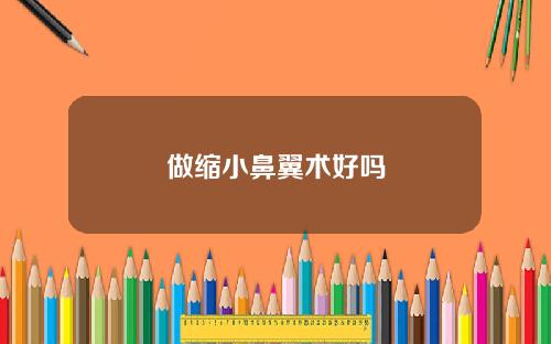 做缩小鼻翼术好吗