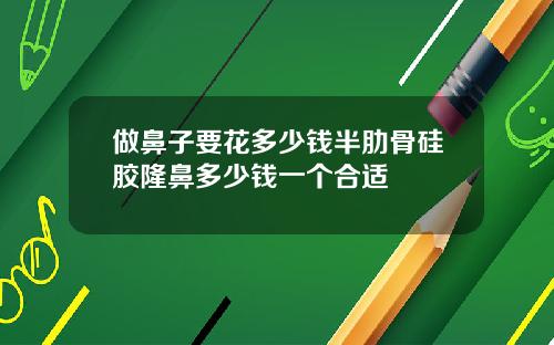做鼻子要花多少钱半肋骨硅胶隆鼻多少钱一个合适