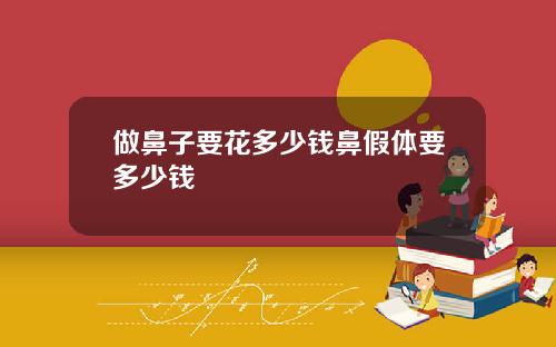 做鼻子要花多少钱鼻假体要多少钱