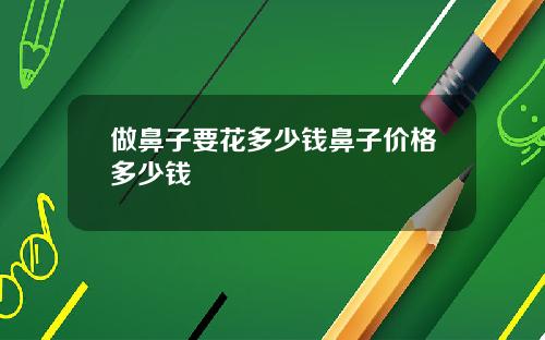 做鼻子要花多少钱鼻子价格多少钱