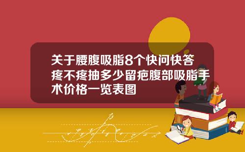 关于腰腹吸脂8个快问快答疼不疼抽多少留疤腹部吸脂手术价格一览表图