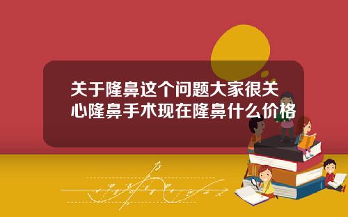 关于隆鼻这个问题大家很关心隆鼻手术现在隆鼻什么价格