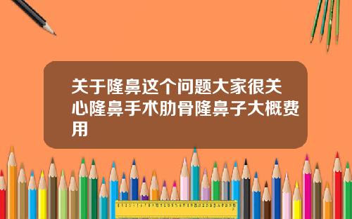关于隆鼻这个问题大家很关心隆鼻手术肋骨隆鼻子大概费用