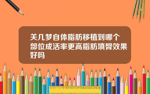 关几梦自体脂肪移植到哪个部位成活率更高脂肪填臀效果好吗
