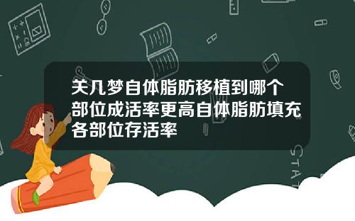 关几梦自体脂肪移植到哪个部位成活率更高自体脂肪填充各部位存活率