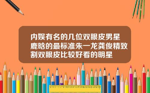 内娱有名的几位双眼皮男星鹿晗的最标准朱一龙龚俊精致割双眼皮比较好看的明星
