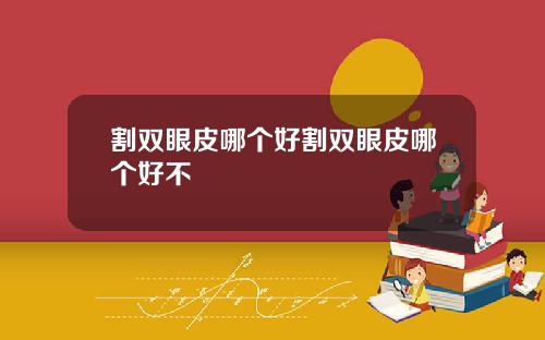 割双眼皮哪个好割双眼皮哪个好不