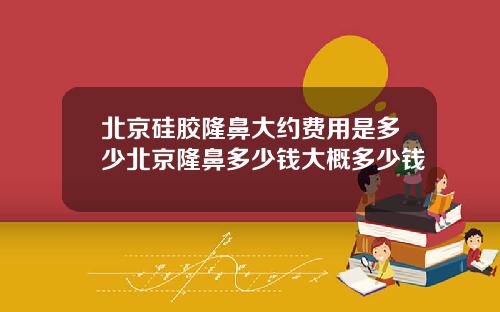 北京硅胶隆鼻大约费用是多少北京隆鼻多少钱大概多少钱
