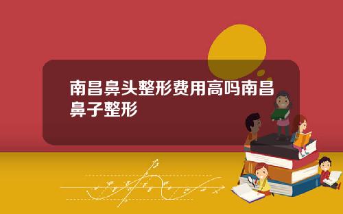 南昌鼻头整形费用高吗南昌鼻子整形
