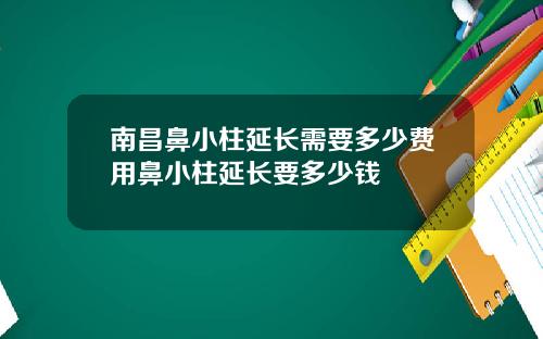 南昌鼻小柱延长需要多少费用鼻小柱延长要多少钱