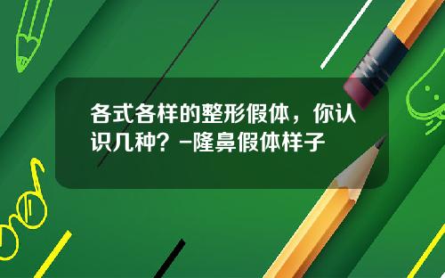 各式各样的整形假体，你认识几种？-隆鼻假体样子