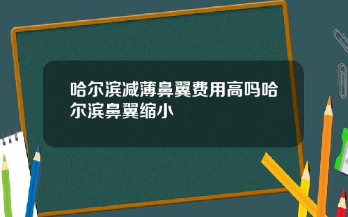哈尔滨减薄鼻翼费用高吗哈尔滨鼻翼缩小