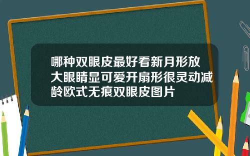 哪种双眼皮最好看新月形放大眼睛显可爱开扇形很灵动减龄欧式无痕双眼皮图片