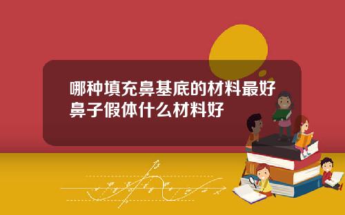 哪种填充鼻基底的材料最好鼻子假体什么材料好