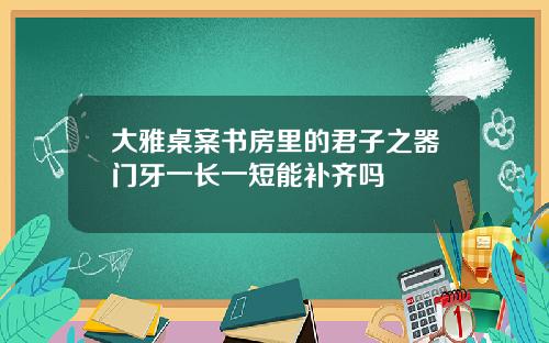 大雅桌案书房里的君子之器门牙一长一短能补齐吗