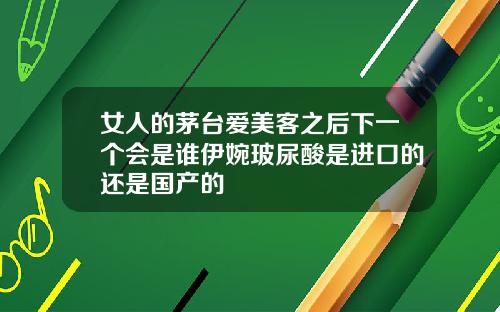 女人的茅台爱美客之后下一个会是谁伊婉玻尿酸是进口的还是国产的