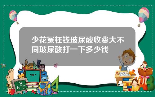 少花冤枉钱玻尿酸收费大不同玻尿酸打一下多少钱
