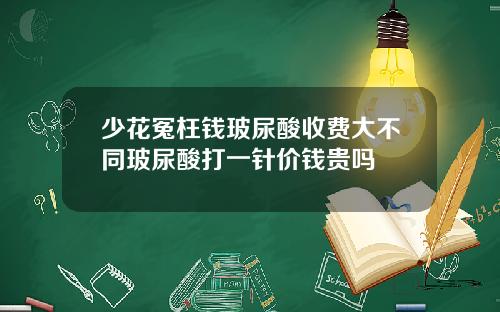 少花冤枉钱玻尿酸收费大不同玻尿酸打一针价钱贵吗