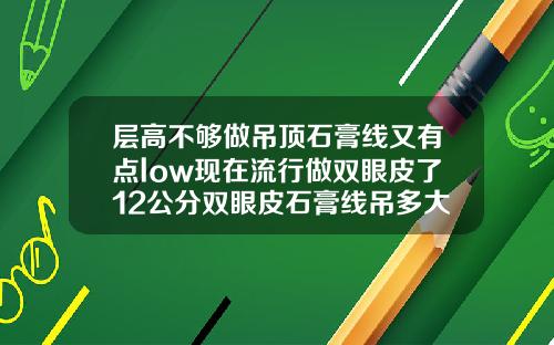 层高不够做吊顶石膏线又有点low现在流行做双眼皮了12公分双眼皮石膏线吊多大面积