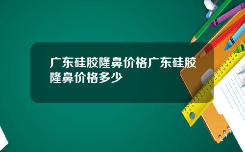 广东硅胶隆鼻价格广东硅胶隆鼻价格多少