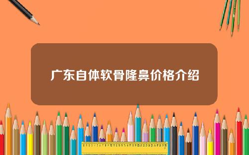 广东自体软骨隆鼻价格介绍