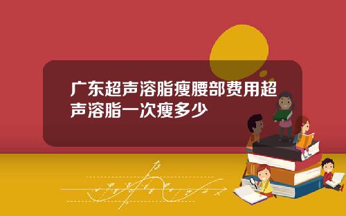广东超声溶脂瘦腰部费用超声溶脂一次瘦多少