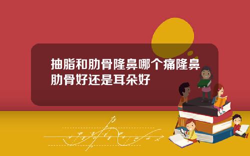 抽脂和肋骨隆鼻哪个痛隆鼻肋骨好还是耳朵好