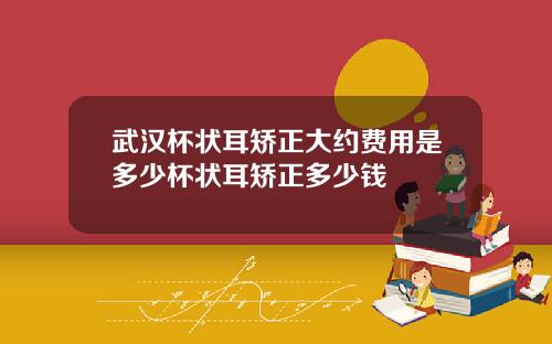 武汉杯状耳矫正大约费用是多少杯状耳矫正多少钱
