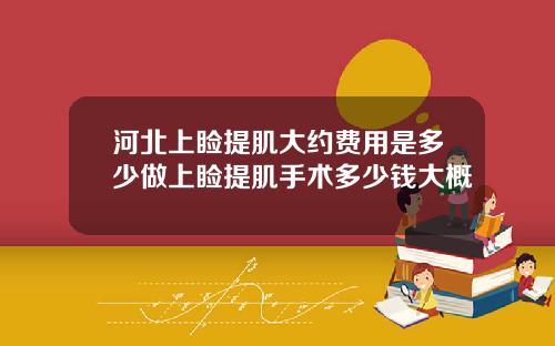 河北上睑提肌大约费用是多少做上睑提肌手术多少钱大概