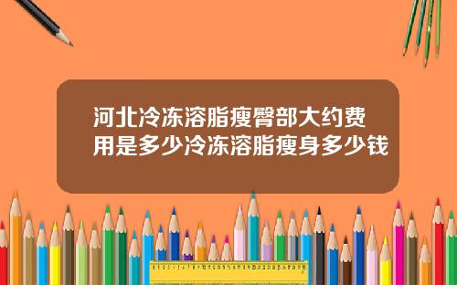 河北冷冻溶脂瘦臀部大约费用是多少冷冻溶脂瘦身多少钱