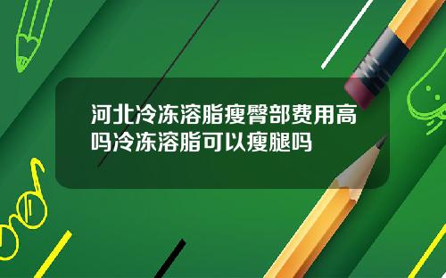 河北冷冻溶脂瘦臀部费用高吗冷冻溶脂可以瘦腿吗