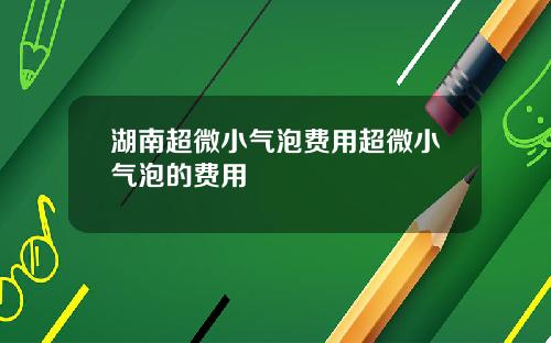 湖南超微小气泡费用超微小气泡的费用