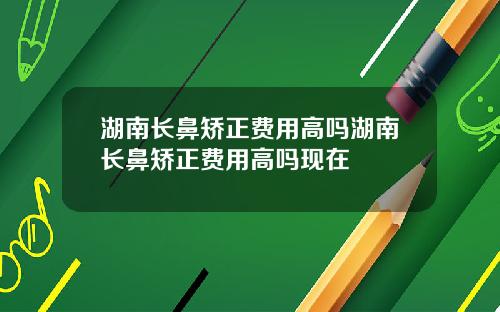 湖南长鼻矫正费用高吗湖南长鼻矫正费用高吗现在