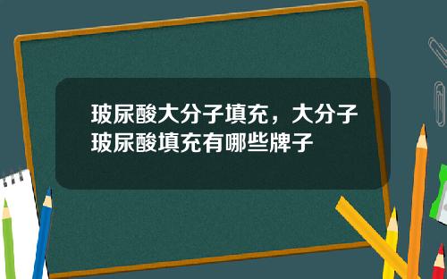 玻尿酸大分子填充，大分子玻尿酸填充有哪些牌子
