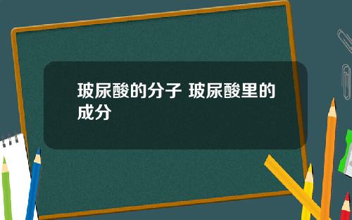 玻尿酸的分子 玻尿酸里的成分