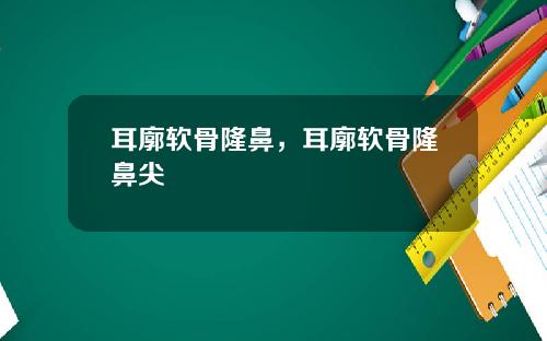 耳廓软骨隆鼻，耳廓软骨隆鼻尖