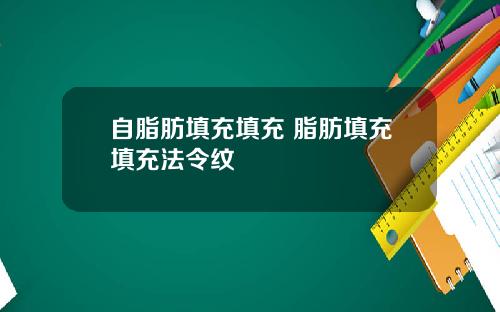 自脂肪填充填充 脂肪填充填充法令纹