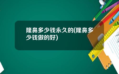 隆鼻多少钱永久的(隆鼻多少钱做的好)