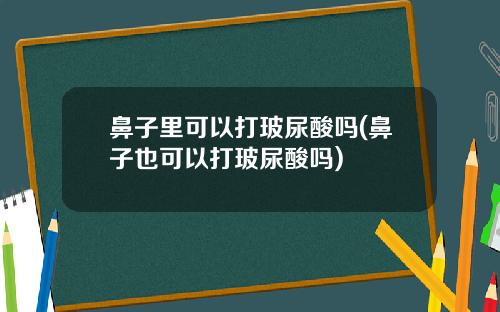 鼻子里可以打玻尿酸吗(鼻子也可以打玻尿酸吗)